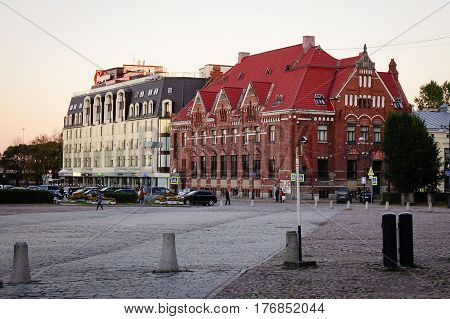 Old Buildings At Downtown In Vyborg, Russia