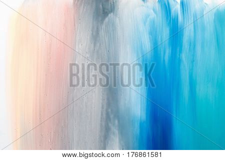 Modern art background painting, abstractionism. Blurred soft colorful gradient, pastel colors backdrop with free space.