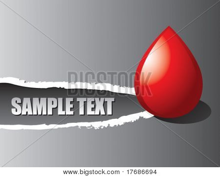 หยดเลือดบนแบนเนอร์ที่คัดลอกมา