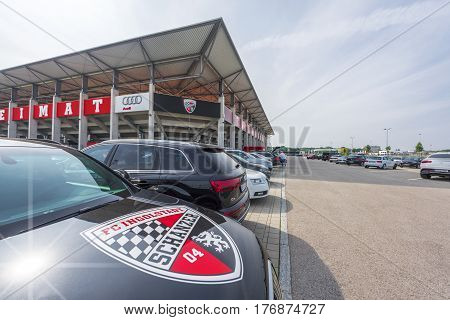 Ingolstadt, Germany - September 2016: At the vicinity of Ingolstadt stadium