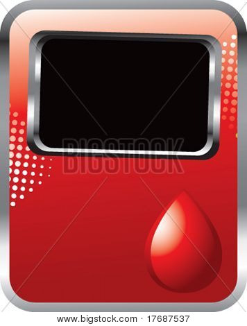 หยดเลือดบนแบนเนอร์แม่แดง