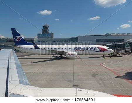 Travel Service Canaria Boeing 737-900 Parked In Prague