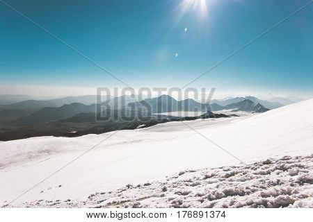 Mountains Landscape climbing Travel aerial view serene scenery wild nature calm atmospheric scene