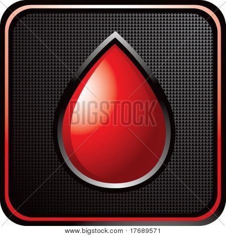 หยดเลือดบนปุ่มเว็บมัน