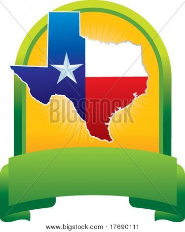 Texas ikon på crest formet display