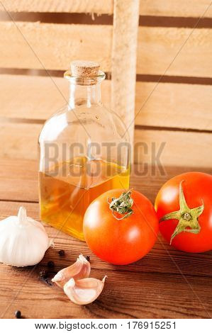 Italian dish - Ingredients for cooking sundried tomato.