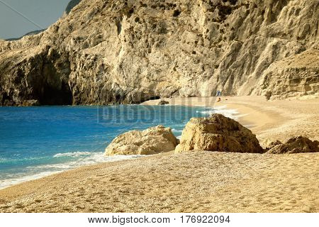 Egremni beach at Lefkada, Ionion sea, Greece