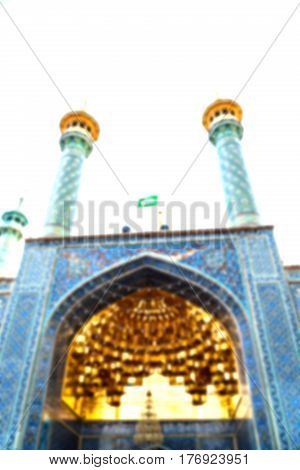 In Iran  And Old Antique Mosque    Minaret