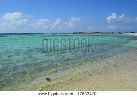 Amazingly crystal clear waters found on Baby Beach in Aruba.