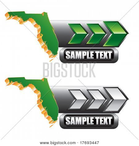 Florida stan kształt na strzałkę transparent