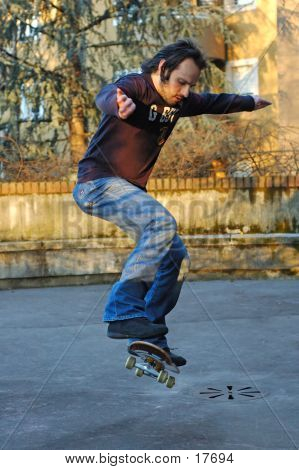 Dreng Skateboarding jeg