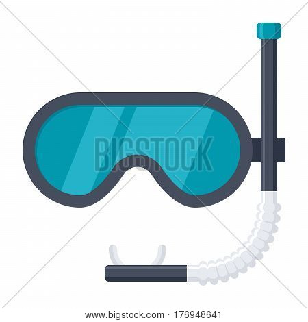 Dive mask, vector illustration in flat design