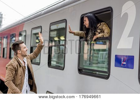 arrival by train