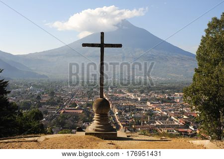 Overview At The Colonial Downtown Of Antigua