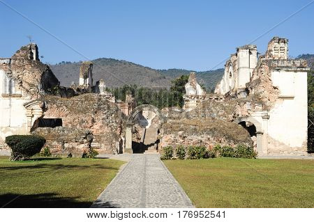 Ruins Of The Recoleccion Church At Antigua