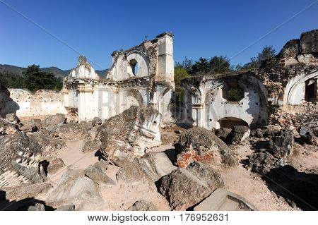 Ruins Of The Recoleccion Church At Antigua