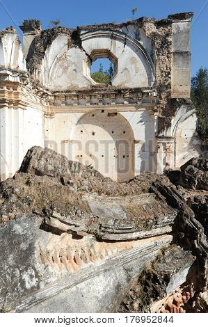 Ruins Of The Recoleccion Church At Antigua