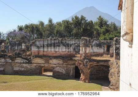Ruins Of The Recoleccion Church At Antigua