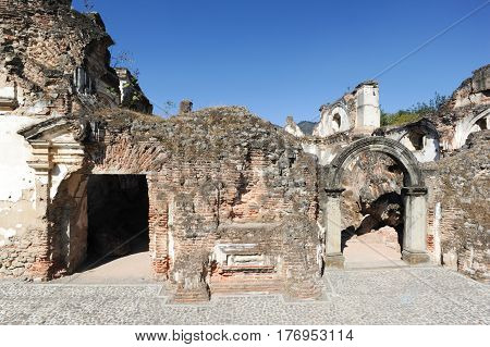 Ruins Of The Recoleccion Church At Antigua