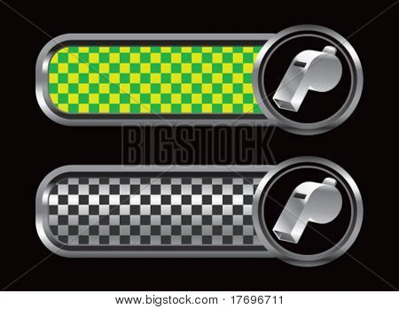 apito em banners com textura de diamante