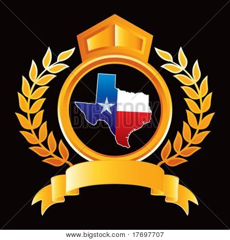 lonestar státu Texas na golden royal crest
