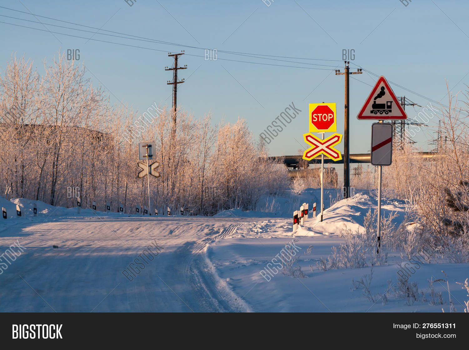 Railway Crossing Image Photo Free Trial Bigstock