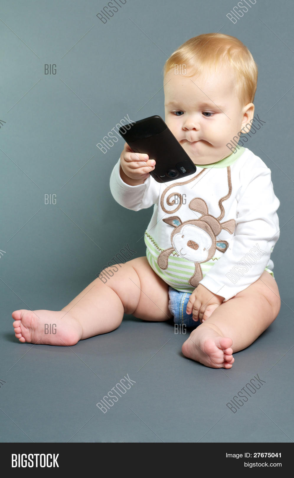 Baby Using Smart Phone Image & Photo (Free Trial) Bigstock