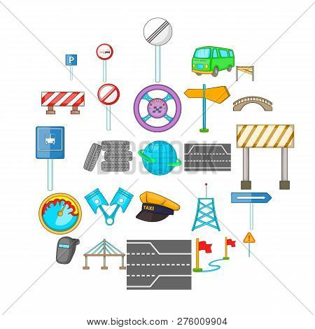 Bridgework Icons Set. Cartoon Set Of 25 Bridgework Icons For Web Isolated On White Background