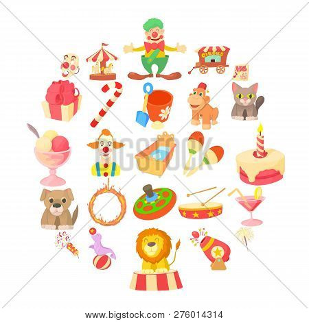Bairn Icons Set. Cartoon Set Of 25 Bairn Icons For Web Isolated On White Background