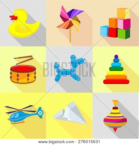 Knickknack Icons Set. Cartoon Set Of 9 Knickknack Icons For Web Isolated On White Background
