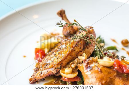 Grilled Poulet Creamy Mashed Purple Yam And Saut