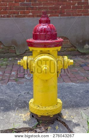 Old Colored Fire Hydrant At The Street