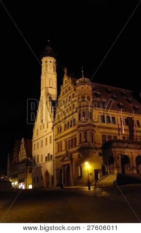 Rådhus, Rothenburg, Tyskland