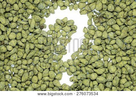 Ginseng Oolong Tea, Question Mark Shape, Close Up, Isolated. Chinese Oolong Tea Drink Rolled In Gins