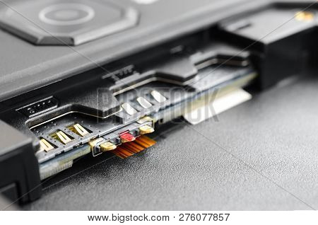 Broadband 5g Mobile Communication Technology Concept. Dual Sim Slot