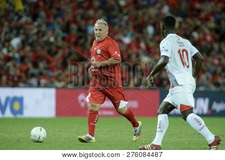 Rio, Brazil - December 27, 2018: Zico Player During A Soccer Game Of The All-stars Game In The Marac