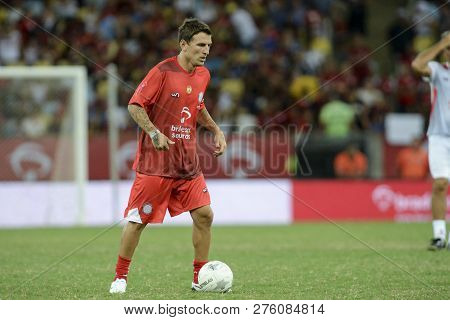 Rio, Brazil - December 27, 2018: Zico Player During A Soccer Game Of The All-stars Game In The Marac