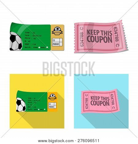 Vector Design Of Ticket And Admission Icon. Set Of Ticket And Event Vector Icon For Stock.