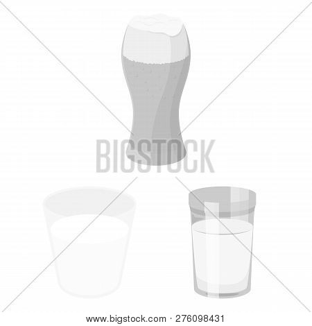Isolated Object Of Glass  And Transparent  Icon. Set Of Glass  And Empty  Vector Icon For Stock.