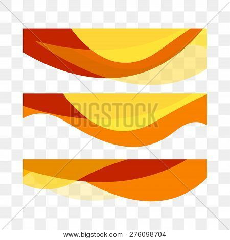 Set Abstract Vector Background, Transparent Waved Lines For Brochure, Website, Flyer Design. Wavy Ba