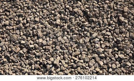 Many Gravel  At Dry Sunny Summer Day