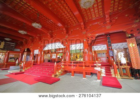 Tokyo Japan - December 12, 2018: Kanda Myojin Shrine Tokyo Japan