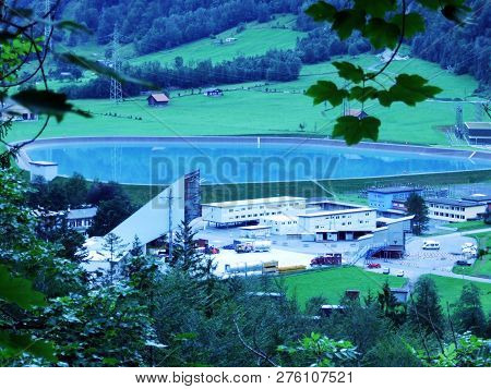 Lakes From Hydro Power Plant Arge Kraftwerk Limmern - Canton Of Glarus, Switzerland