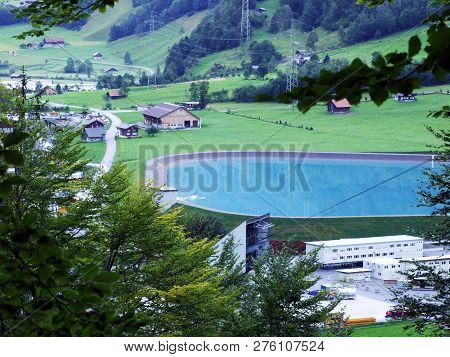 Lakes From Hydro Power Plant Arge Kraftwerk Limmern - Canton Of Glarus, Switzerland