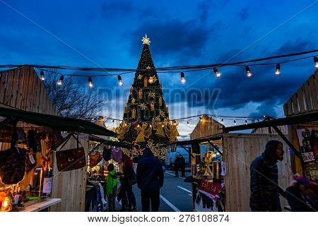 Christmas Illumination In Tbilisi, Georgia