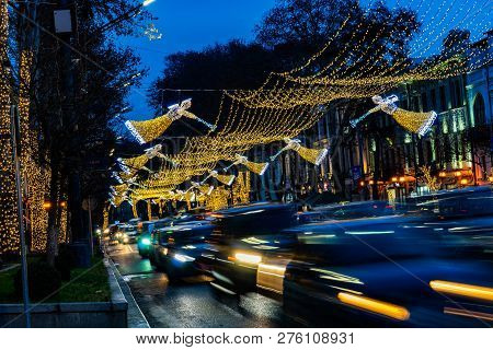 Christmas Illumination In Tbilisi, Georgia