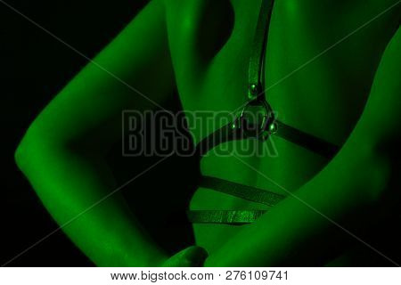 Photo Of Girl In Leather Belt From Back