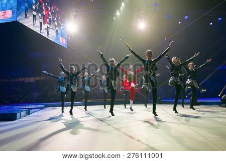 Moscow, Russia - November 16-17, 2018: Team Nitti Gritti, Acrobatic Rock And Roll At The 