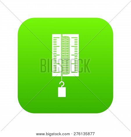 Physics Dynamometer For Laboratory Work Icon Digital Green For Any Design Isolated On White Illustra