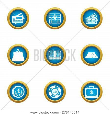 Coefficient Icons Set. Flat Set Of 9 Coefficient Icons For Web Isolated On White Background